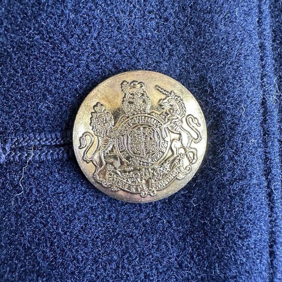 Ralph Lauren Purple Label Utility Military Jacket in Navy Size 6 Womens USA - Picture 4 of 13